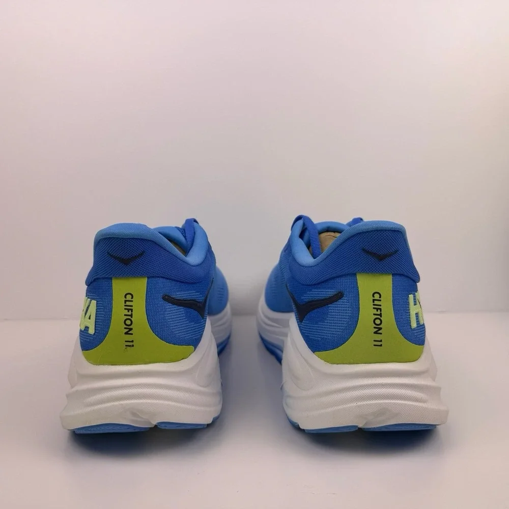 Hoka One One Clifton 11 Running Shoes Men Size 10D Blue/White 1176572 VSF Sample